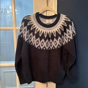 Old Navy Dark Blue Sweater with Nordic Design